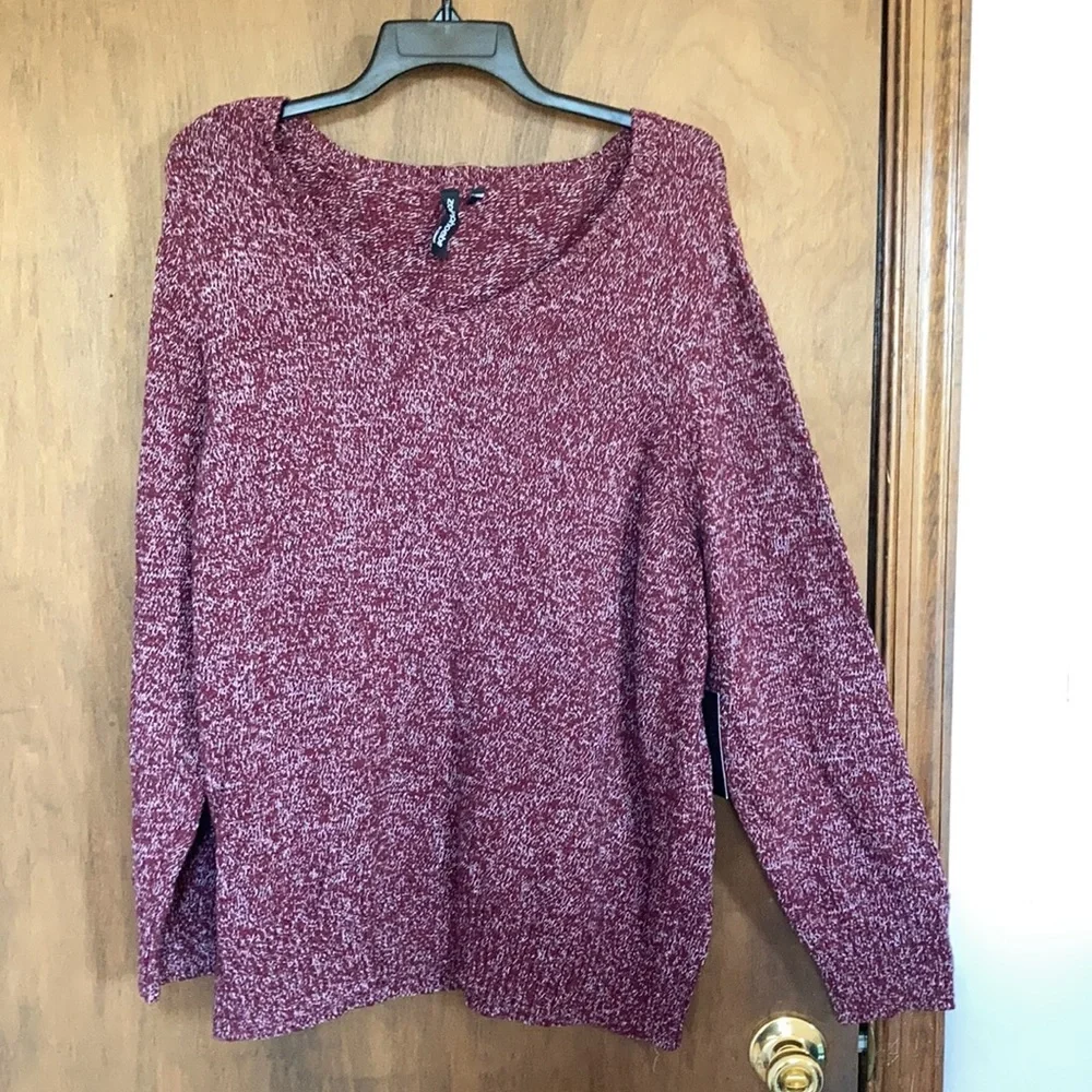 Zoe +  Phoebe sweater tawny port heathered pullover casual winter fall office 3X - Picture 9 of 17